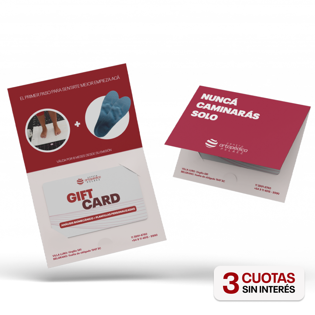GIFT CARD - Ortesis Plantares - 1 par (primera vez)