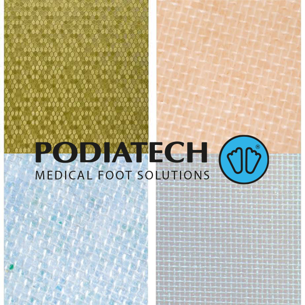 Texturas de las planchas de resina termoformable Podiatech